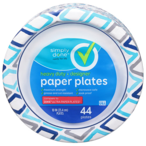 Simply Done Paper Plates, Heavy Duty, 10 Inch