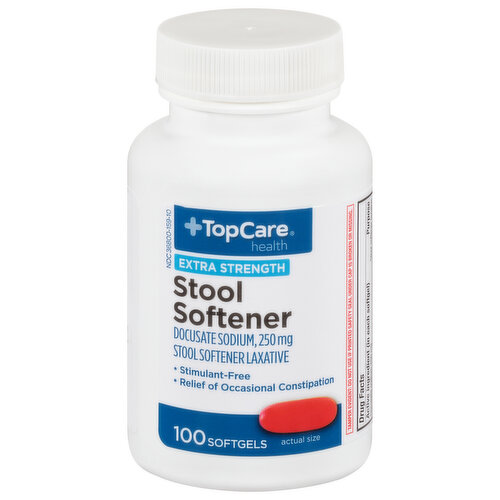 TopCare Stool Softener, Extra Strength, 250 mg, Softgels