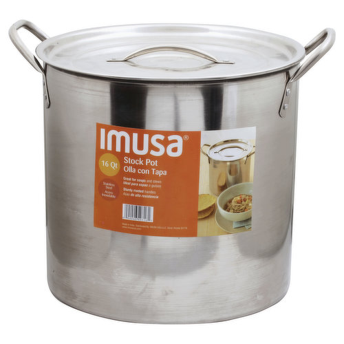 IMUSA IMUSA Stainless Steel Stock Pot 12 Quart - IMUSA