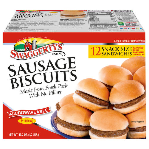 Swaggerty's Farm Sausage Biscuits, Snack Size