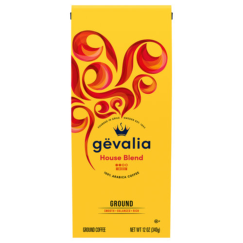 Make your holiday winter mornings extra delicious with Gevalia House Blend Ground Coffee. Each cup warms up your winter with rich and never-bitter medium roast coffee. Gevalia beans are slow roasted, snap cooled to lock in flavor and aroma. We provide the perfect care for the perfect cup so you can enjoy it all holiday season. Founded in Gavle, Sweden in 1853, Gevalia Ground Coffees are made from 100% Arabica beans sourced from around the world. Our full-flavored ground coffee beans are great for quick use during the holidays. Each 12-ounce bag of medium roast ground coffee is great for those keeping Kosher. Gevalia Ground Coffee’s fresh lock tin tie keeps in exquisite coffee taste until you’re ready to awaken your senses this holiday season. Try Gevalia Ground Coffee and experience 150 years of Swedish tradition.
