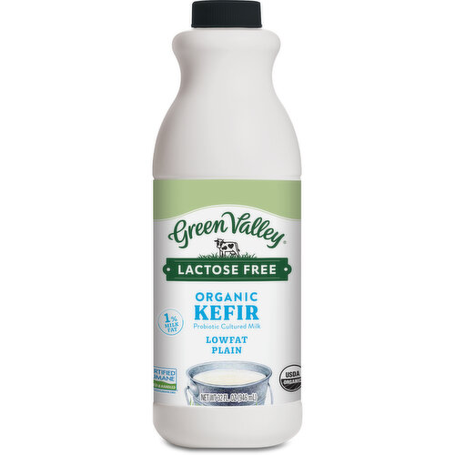 Green Valley Kefir, Lactose Free, Lowfat, Organic, Plain