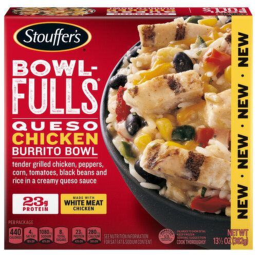 Stouffer's Burrito Bowl, Queso Chicken