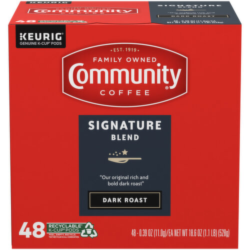 Community Coffee Signature Blend Dark Roast Coffee Single-Serve Cups