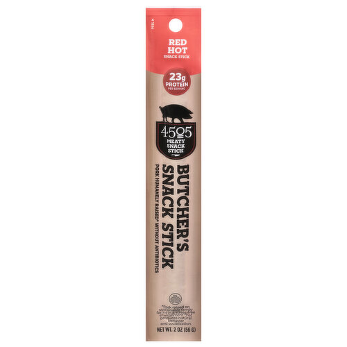 4505 Meats Snack Stick, Butcher's, Red Hot