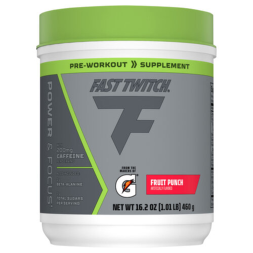 Fast Twitch Pre-Workout Supplement, Fruit Punch