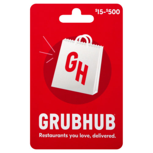 Grub Hub Gift Card, $15-$500