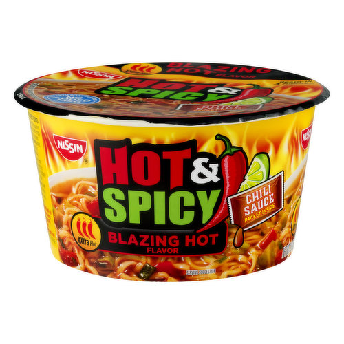 Nissin Ramen Noodle Soup, Hot & Spicy, Blazing Hot - FRESH by Brookshire's