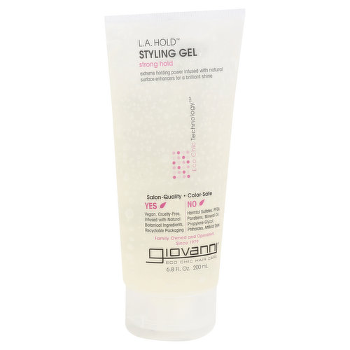 Giovanni Styling Gel, LA Hold, Strong Hold