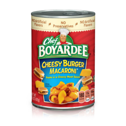 Chef Boyardee Cheesy Burger Macaroni