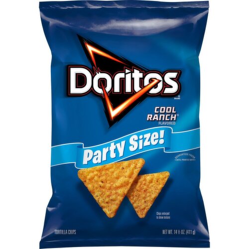 Doritos Tortilla Chips, Cool Ranch Flavored, Party Szie