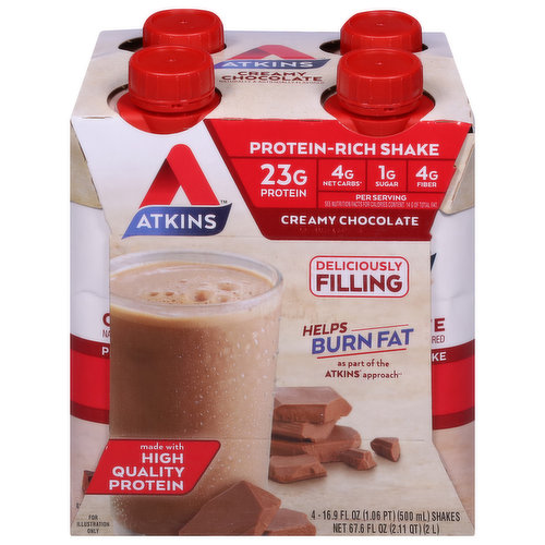 Atkins Protein-Rich Shake, Creamy Chocolate