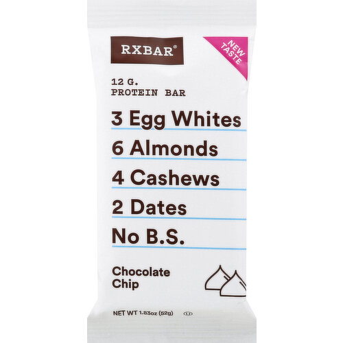 RXBAR Protein Bar, Chocolate Chip