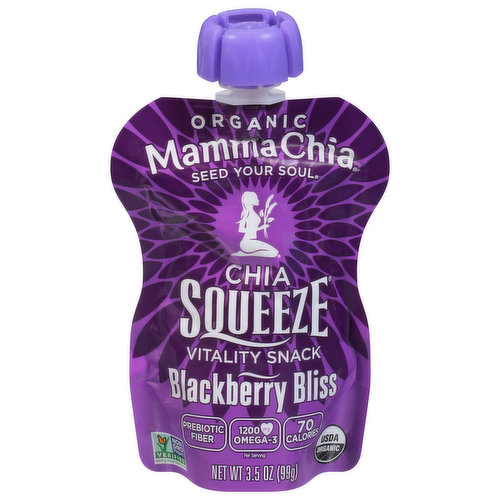 Mamma Chia Vitality Snack, Organic, Blackberry Bliss