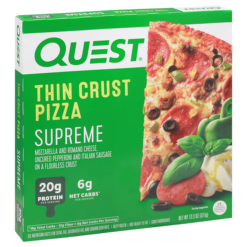 Quest Pizza, Thin Crust, Supreme
