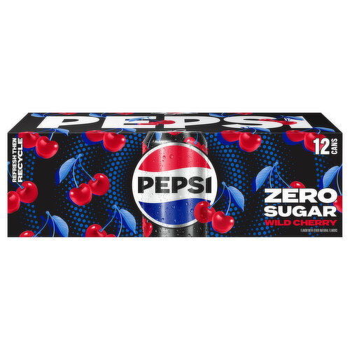 Pepsi Cola, Zero Sugar, Wild Cherry