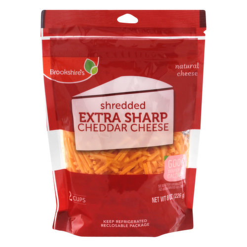 Brookshire's Cheese, Extra Sharp Cheddar, Shredded