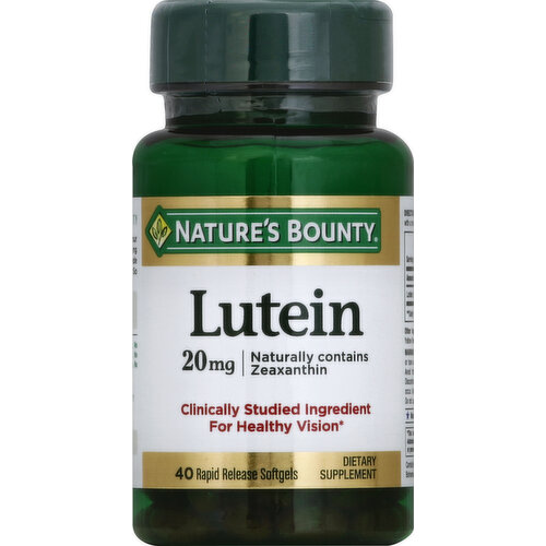 Nature's Bounty Lutein, 20 mg, Rapid Release Softgels