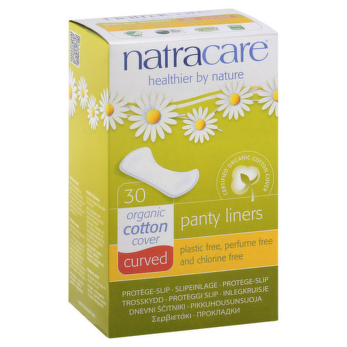 Natracare Panty Liners, Organic, Curved