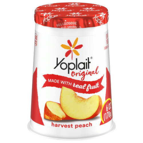 Yoplait Yogurt, Low Fat, Harvest Peach, Original