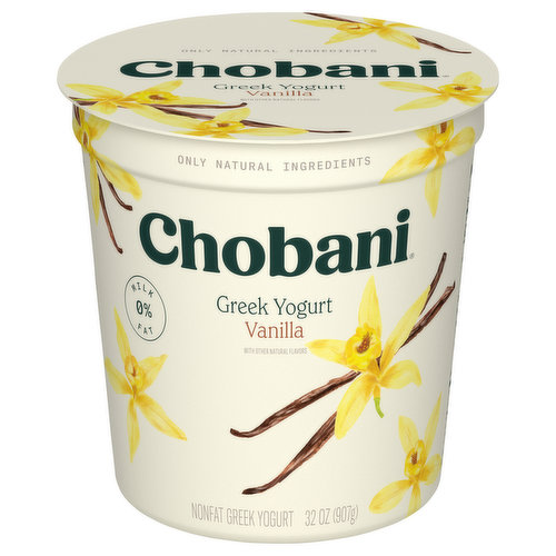 Chobani Yogurt, Greek, Non-Fat, Blended, Vanilla