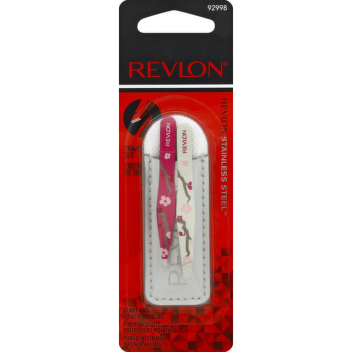 Revlon Tweezer Set, Mini, To Go