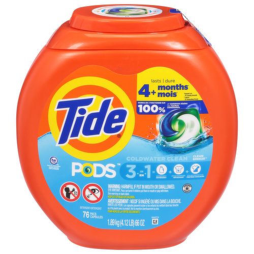 Tide Detergent, Clean Breeze, Coldwater Clean