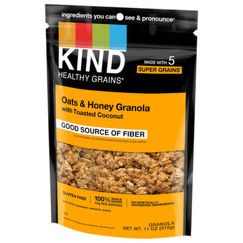 Kind Granola, Oats & Honey Granola with Toasted Coconut - Brookshire's