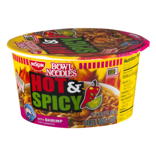 Nissin® Hot & Spicy with Shrimp Ramen Noodle Soup 3.27 oz. Bowl 