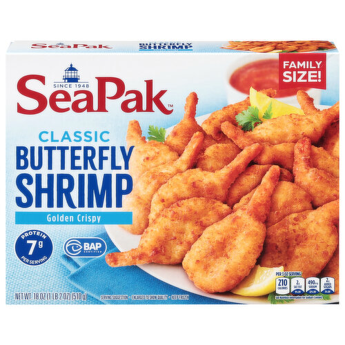 SeaPak Butterfly Shrimp, Oven Crispy, Family Size