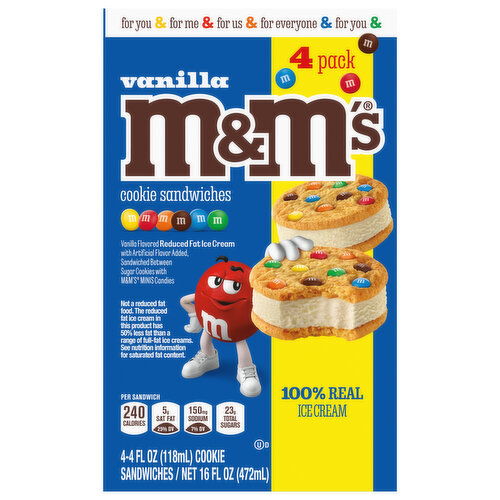 M&M's Cookie Sandwiches, Vanilla
