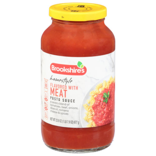 Brookshire's Pasta Sauce, Flavored with Meat, Homestyle