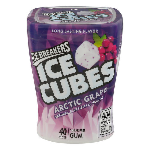 Gum, Sugar Free, Arctic Grape, Ice Cubes