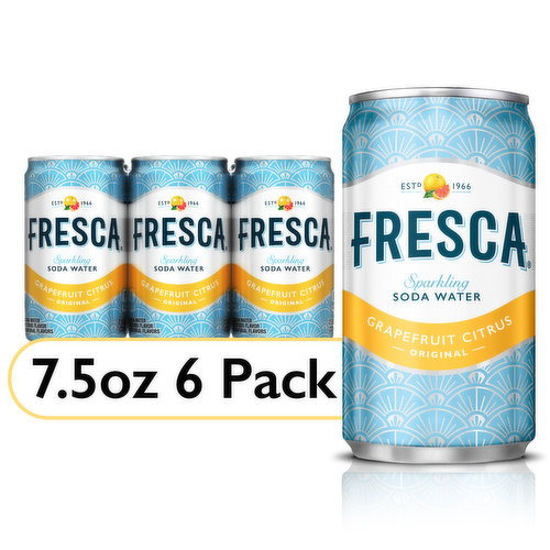 Fresca Soda Water, Grapefruit Citrus, Sparkling, Original