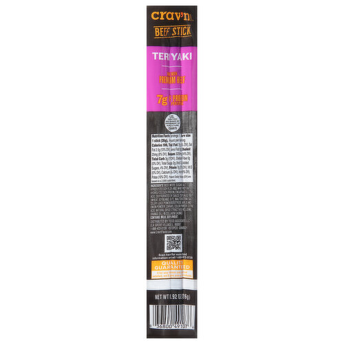 Crav'n Flavor Beef Stick, Teriyaki