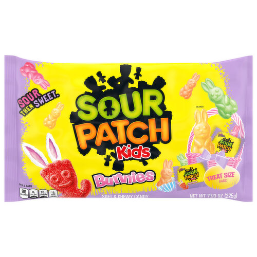 Sour Patch Kids Candy, Soft & Chewy, Bunnies, Treat Size Bags