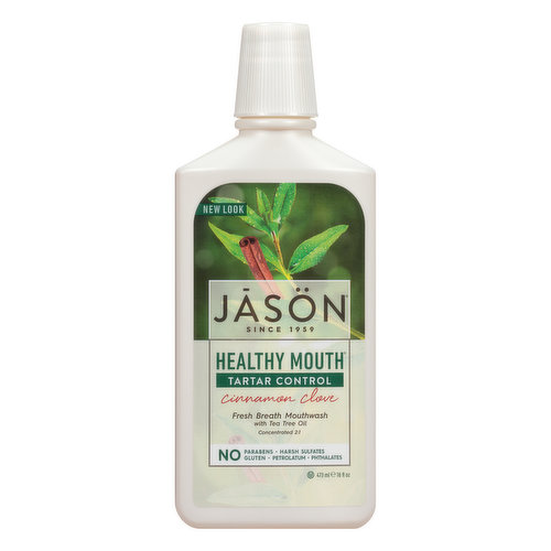 Jason Tartar Control Cinnamon Clove Fresh Breath Mouthwash