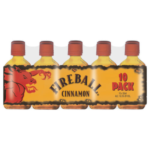 Fireball Whisky, Cinnamon, 10 Pack