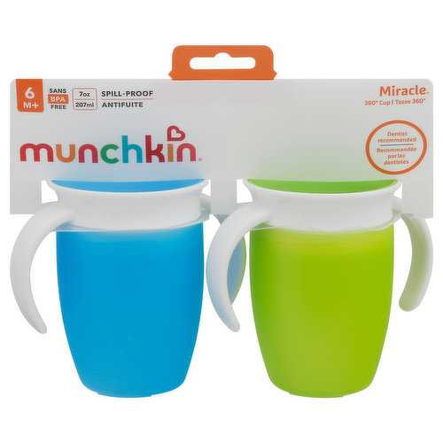 Munchkin Cup, 360 Degrees, 7 Ounce, 6 M+