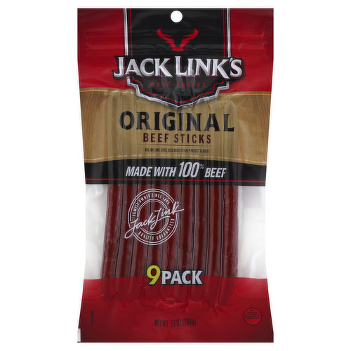 JACK LINKS Beef Sticks, Original, 9 Pack
