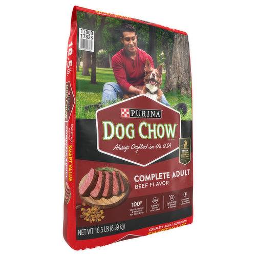 Dog Chow Dog Food, Complete Adult, with Real Chicken - 18.5 lb