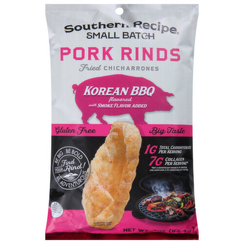 Southern Recipe Small Batch Pork Rinds, Korean BBQ Flavored