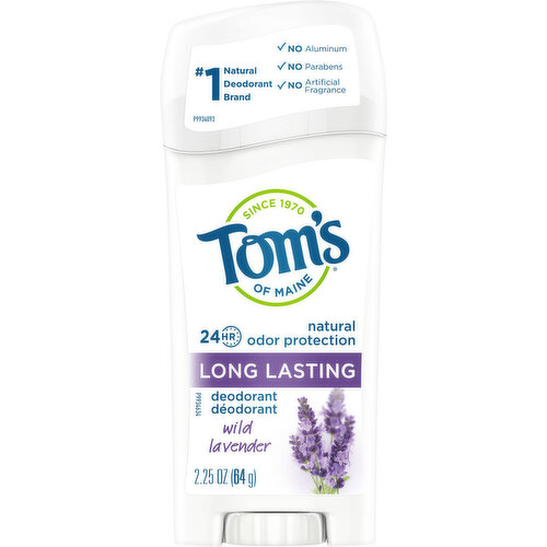 Tom's Deodorant, Long Lasting, Wild Lavender