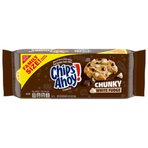CHIPS AHOY! CHIPS AHOY! Chunky White Fudge Chocolate Chunk Cookies, Family Size, 18 oz