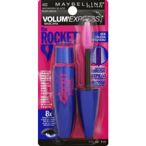 maybelline Mascara, The Rocket, Brownish Black 402