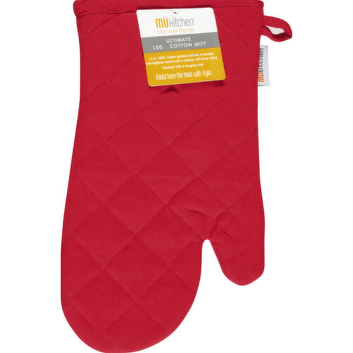 MUkitchen Mitt, 100% Cotton, Ultimate, Crimson