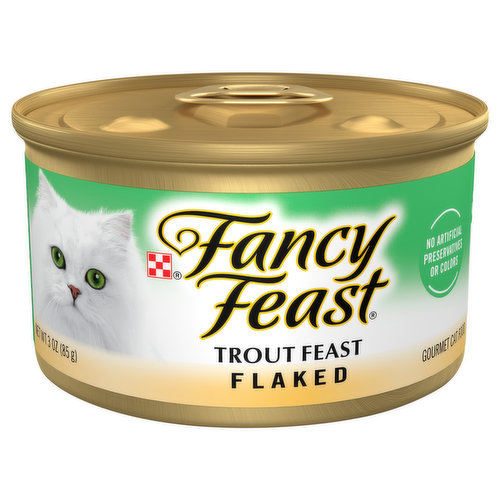 Fancy Feast Cat Food, Gourmet, Trout Feast, Flaked