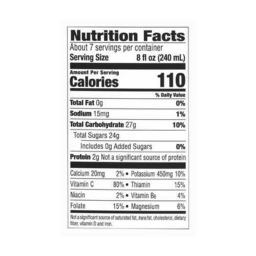 Minute Maid Orange Soda - 101.4 oz, Nutrition Information
