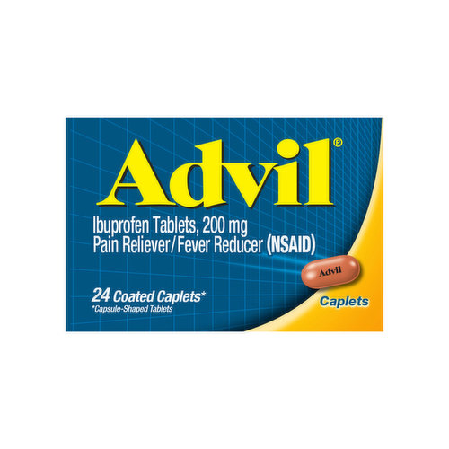 Advil Ibuprofen, 200 mg, Caplets