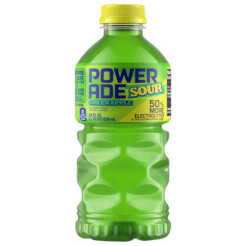 Powerade Sports Drink, Green Apple, Sour